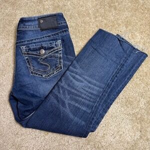 Silver Jeans Suki Mid Pencil Skinny Women's W30 L24 Medium Wash Flap‎ Pockets
